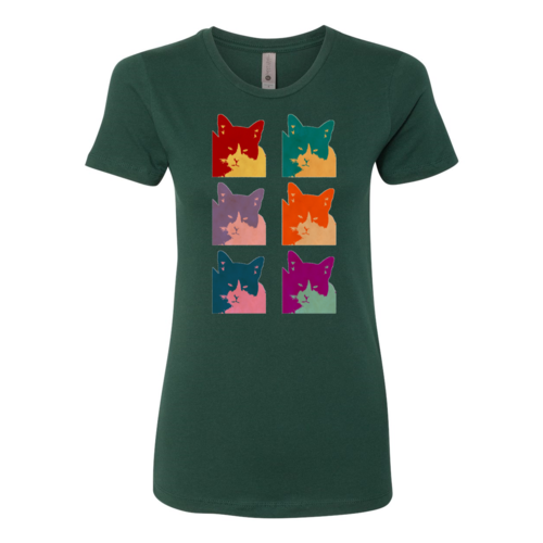 Cat's Today 6-Panel Pop Art T-shirt Design