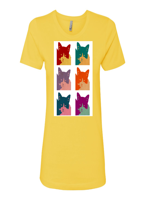 Cat's Today 6-Panel Pop Art T-shirt Design