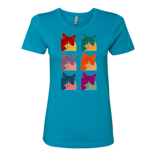 Cat's Today 6-Panel Pop Art T-shirt Design