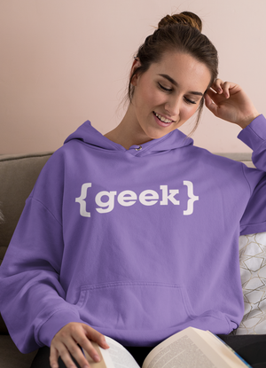 Geek hoodie purple