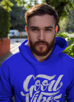 Good Vibes Blue Hoodie Design