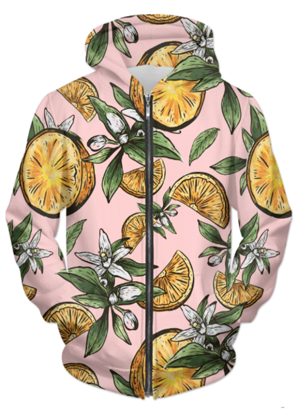 Lemon Thought Hoodie with Zip