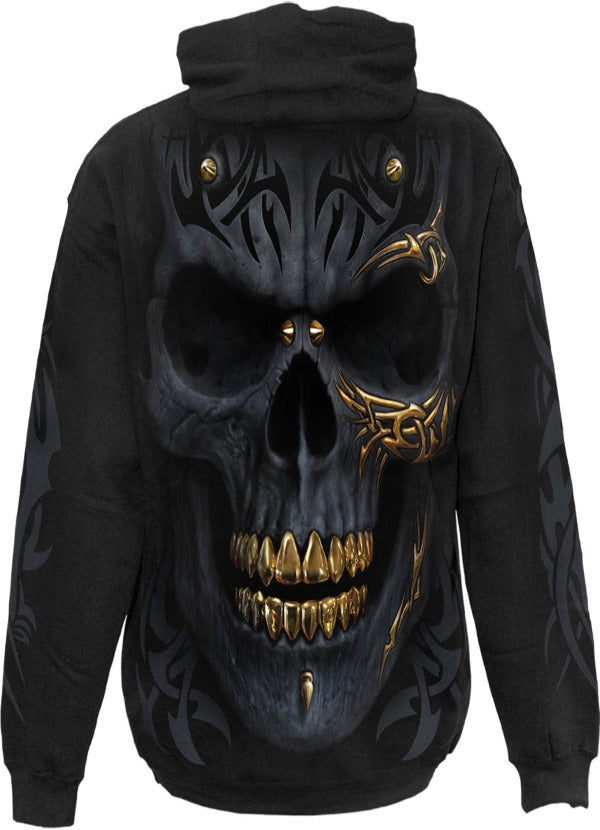 Black Gold Skulls - Black Hoodie