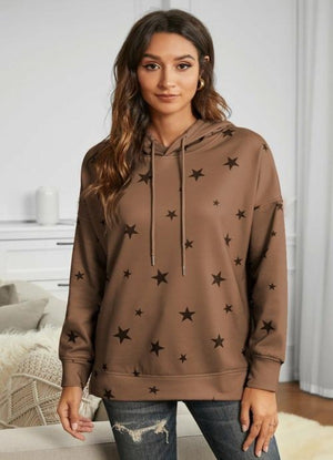 Star Hoodie with Side Slits