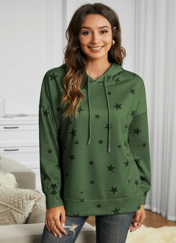 Star Hoodie with Side Slits