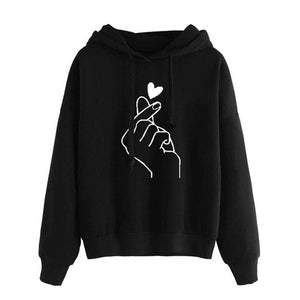 Heart finger click Women’s Hoodie