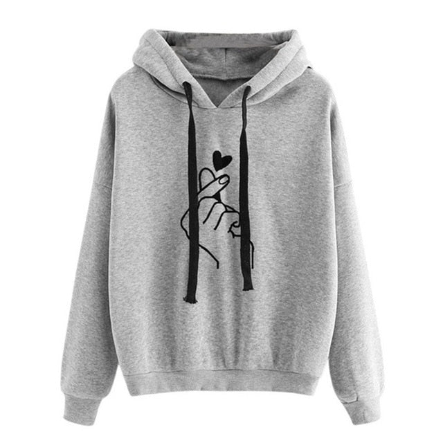 Heart finger click Women’s Hoodie