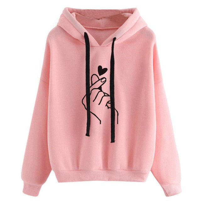 Heart finger click Women’s Hoodie