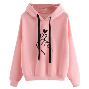 Heart finger click Women’s Hoodie