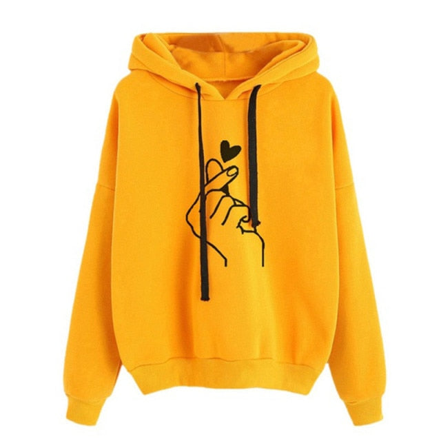 Heart finger click Women’s Hoodie