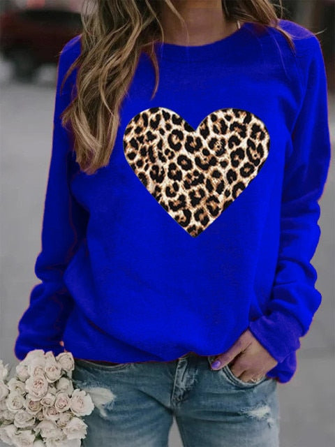 Leopard Heart Sweatshirt