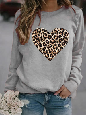 Leopard Heart Sweatshirt