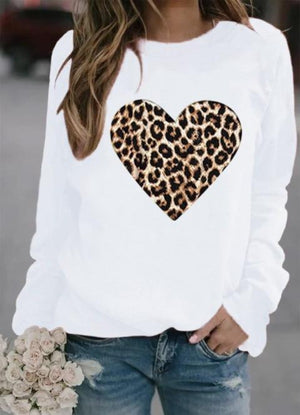 Leopard Heart Sweatshirt