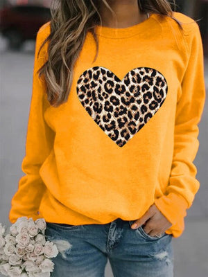 Leopard Heart Sweatshirt