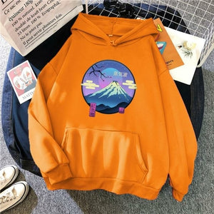 Japanese Mount Fuji Hoodie Design