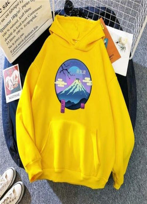 Japanese Mount Fuji Hoodie Design