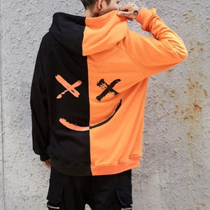 Men’s Happy Smiling Face Print Hoodie