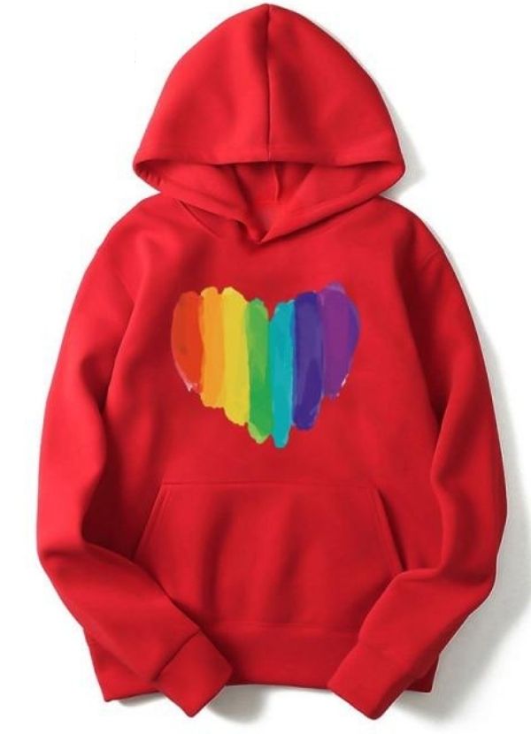 Rainbow Heart Pride Hoodie