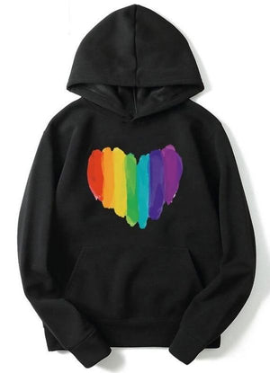 Rainbow Heart Pride Hoodie